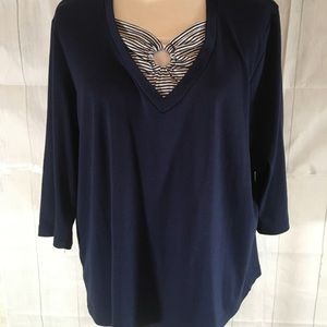 Rebecca Malone navy top size XL never worn